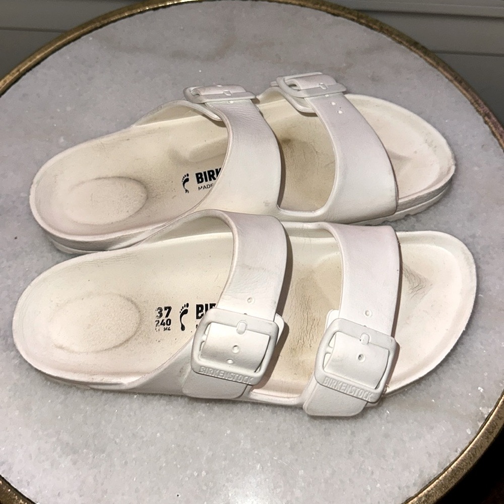 White Rubber Birkenstocks